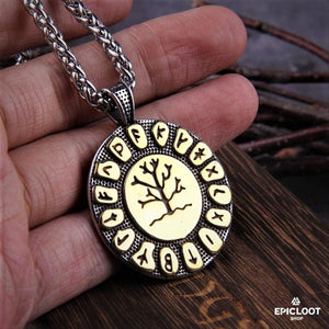 Collana con Albero di Yggdrasil Runico