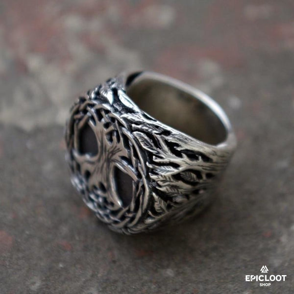 Silver Yggdrasil Ring – Epic Loot Shop