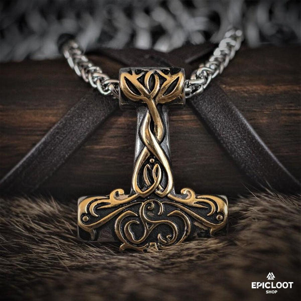 Thors Hammer Mjolnir Mit Keltischer Gravur