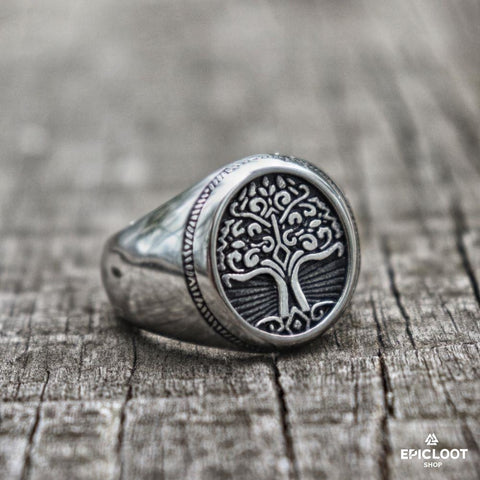 Tree of Life Yggdrasil Ring