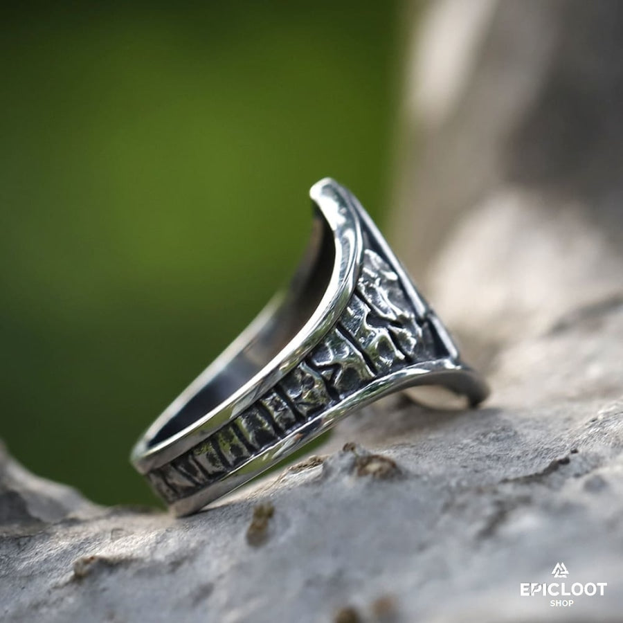 Valknut Symbol Antique Viking Ring