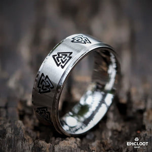 Anello Vichingo con Simbolo Valknut