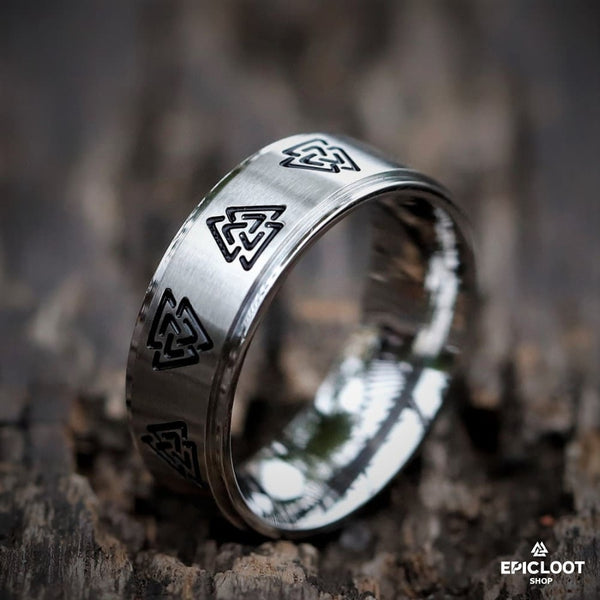 Anello Vichingo con Simbolo Valknut