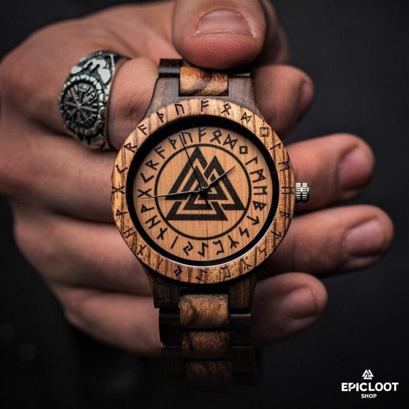 Valknut Wooden Watch