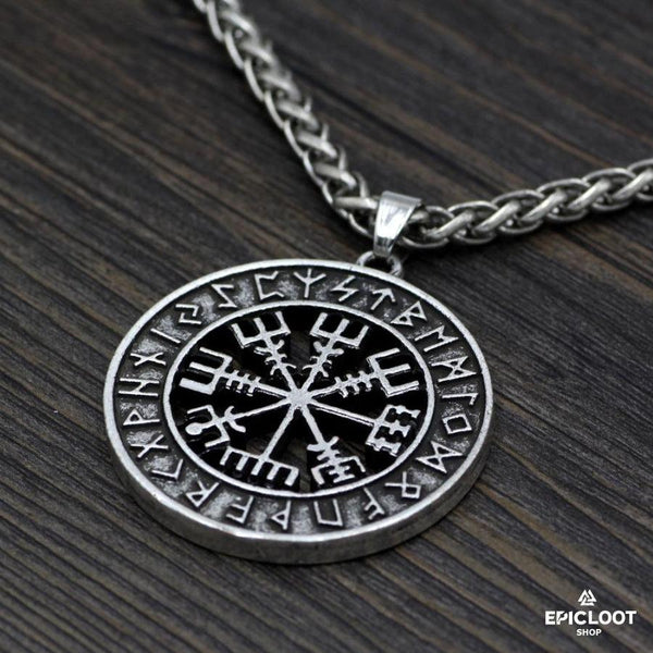 Vegvisir Compass Rune Necklace – Epic Loot Shop