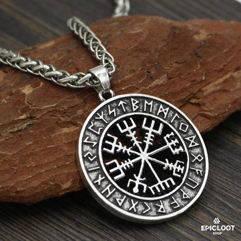 Vegvisir Compass Rune Necklace