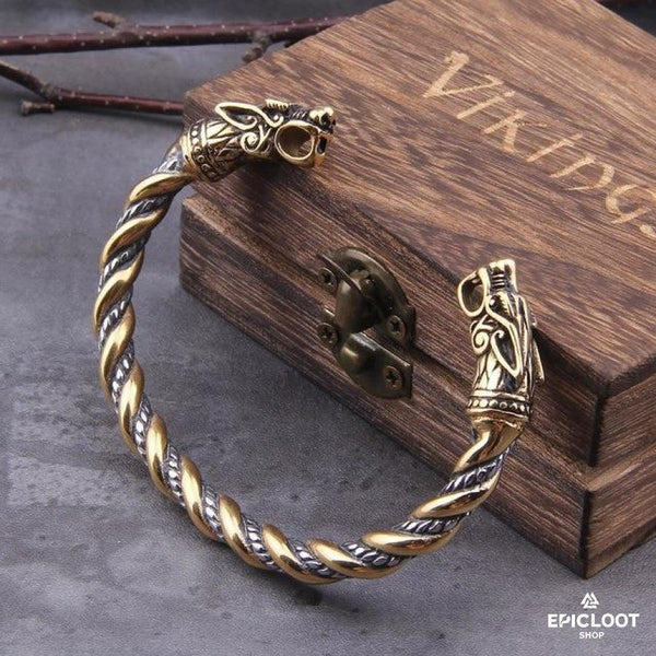 Bracciale Vichingo con Drago - Oro