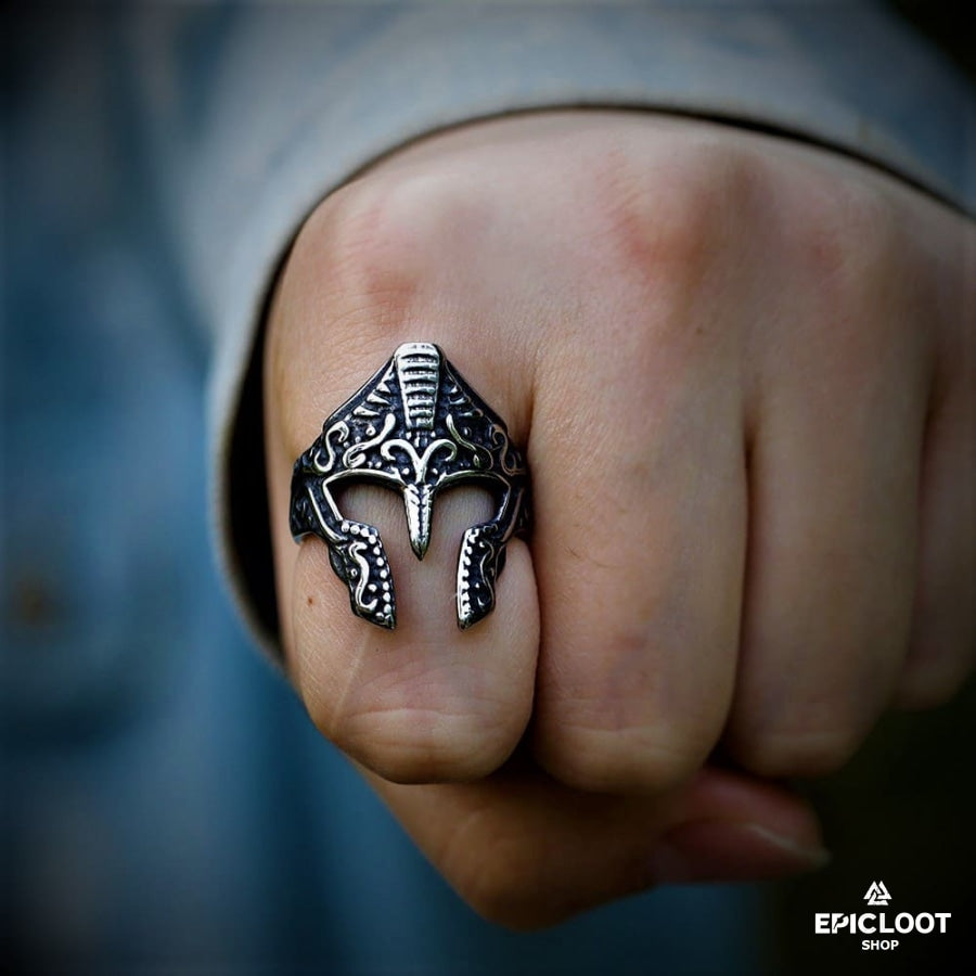 Helmet Gladiator Spartan Mask Warior Symbol of Power Gladiator Helmet Ring  Spartan Helmet Ring Spartan Ring Knight Ring Unique Silver | Katre Silver  Jewelry Store