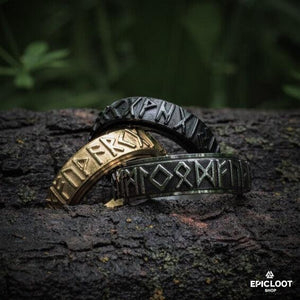 Viking runes rotating ring