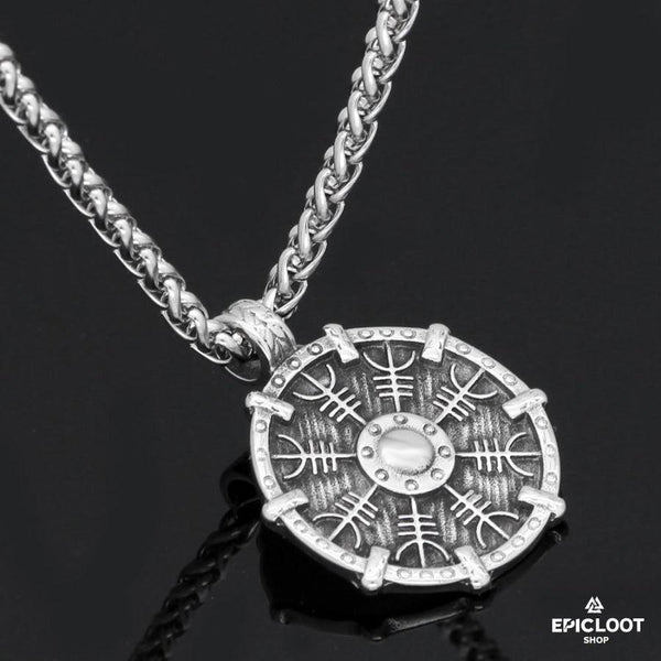 Viking Shield Helm of Awe Necklace