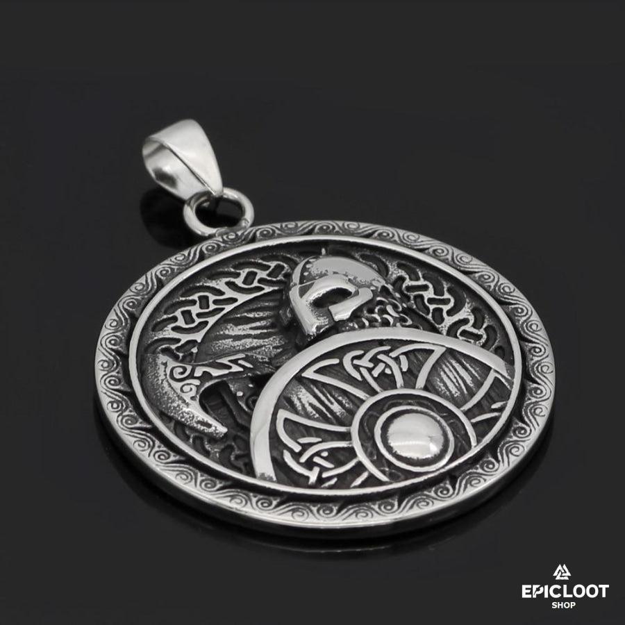 Viking Warrior with Shield Necklace